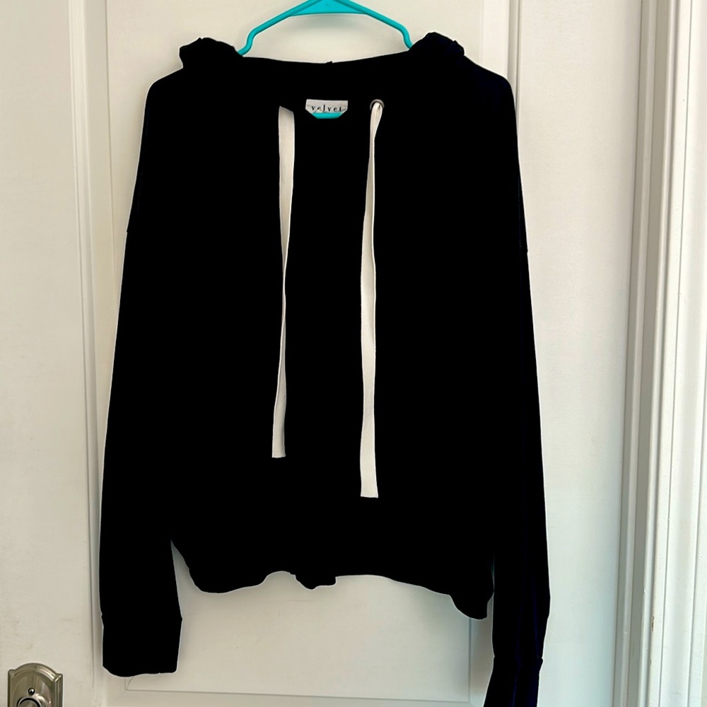 Black velvet sweatshirt